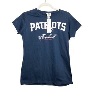 Patriots New NFL Apparel Navy Short Sleeve t-Shirt Tee Size L
